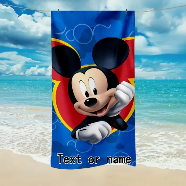 Customizable Mickey Mouse Beach Towel: Personalize Yours Now! Suitable for beach towels, towels, bath towels 1