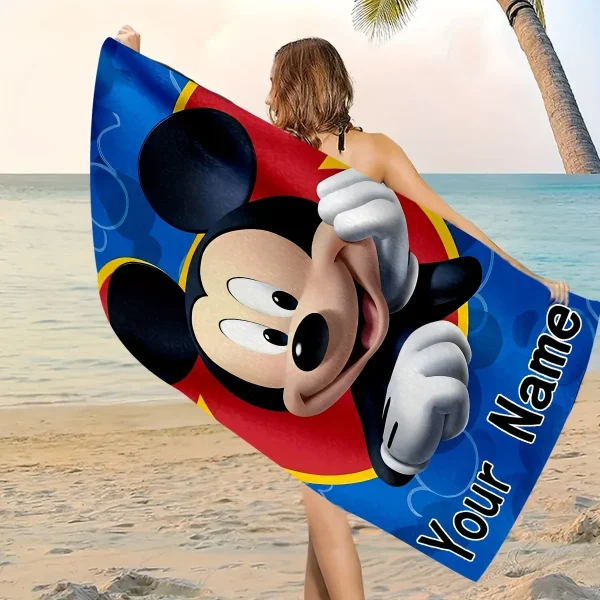 Customizable Mickey Mouse Beach Towel: Personalize Yours Now! Suitable for beach towels, towels, bath towels 2