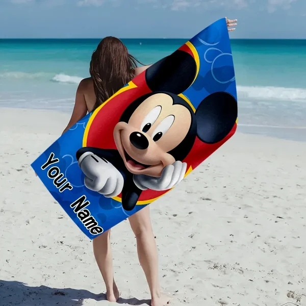 Customizable Mickey Mouse Beach Towel: Personalize Yours Now! Suitable for beach towels, towels, bath towels 3