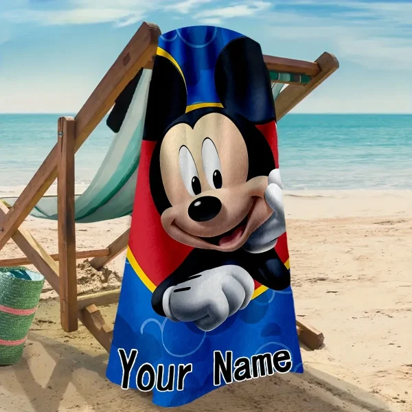 Customizable Mickey Mouse Beach Towel: Personalize Yours Now! Suitable for beach towels, towels, bath towels 4