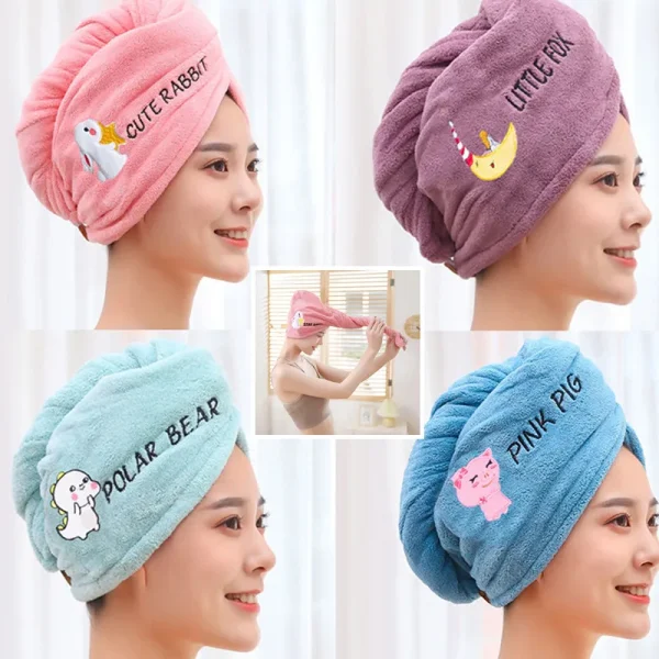 Women Hair Towel Microfiber Towel Bath Towels for Adults Home Terry Towels Bathroom Serviette De Douche Turban for Drying Hair 1