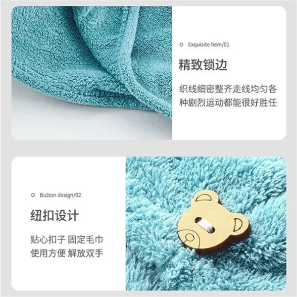 Women Hair Towel Microfiber Towel Bath Towels for Adults Home Terry Towels Bathroom Serviette De Douche Turban for Drying Hair 5