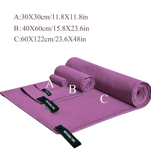 3pcs Microfiber Towel Set Quick Drying beach TowelsHigh Quality Towel Sets,Ultra Soft Towel Set For running,Fitness,Travel, Yoga 2