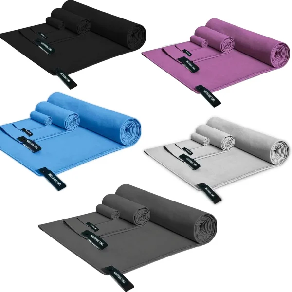3pcs Microfiber Towel Set Quick Drying beach TowelsHigh Quality Towel Sets,Ultra Soft Towel Set For running,Fitness,Travel, Yoga 5