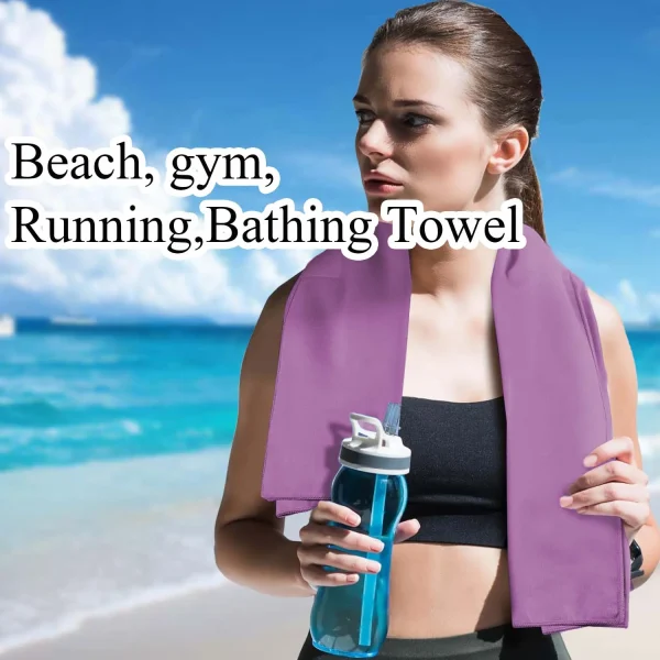 3pcs Microfiber Towel Set Quick Drying beach TowelsHigh Quality Towel Sets,Ultra Soft Towel Set For running,Fitness,Travel, Yoga 6