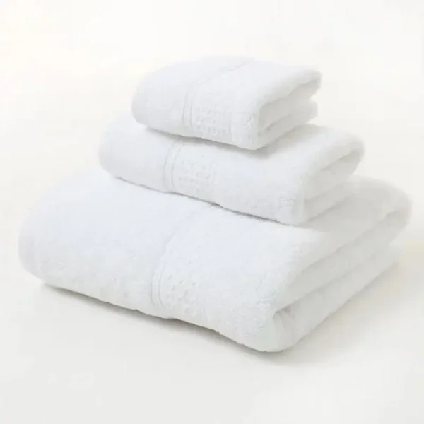 3pcs Luxurious Cotton Towel Set Ultra Soft Highly Absorbent Includes 1 Bath Towels 1 Hand Towels 1 Washcloths For Home Bathroom 3