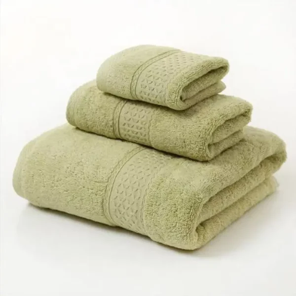 3pcs Luxurious Cotton Towel Set Ultra Soft Highly Absorbent Includes 1 Bath Towels 1 Hand Towels 1 Washcloths For Home Bathroom 4