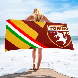 Beach Towel T-Turin FC Turban for Hair Drying Large Bath Towels Bathroom Accessories Personal Care Spa Sauna Home Quick Gym Set 1