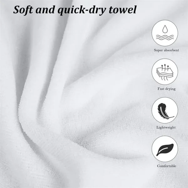 Beach Towel T-Turin FC Turban for Hair Drying Large Bath Towels Bathroom Accessories Personal Care Spa Sauna Home Quick Gym Set 5