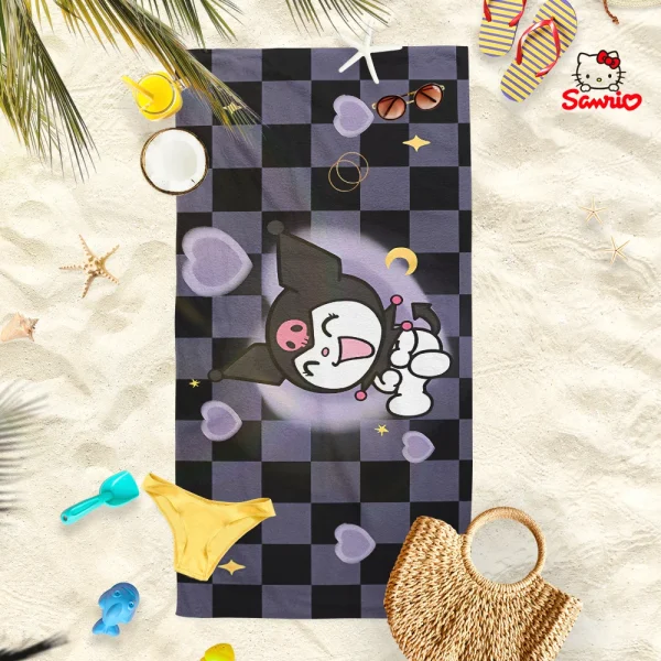 Sanrio Character Beach Towels: Fun and Stylish for Your Summer Adventures! Suitable for towels, bath towels, beach towels 3