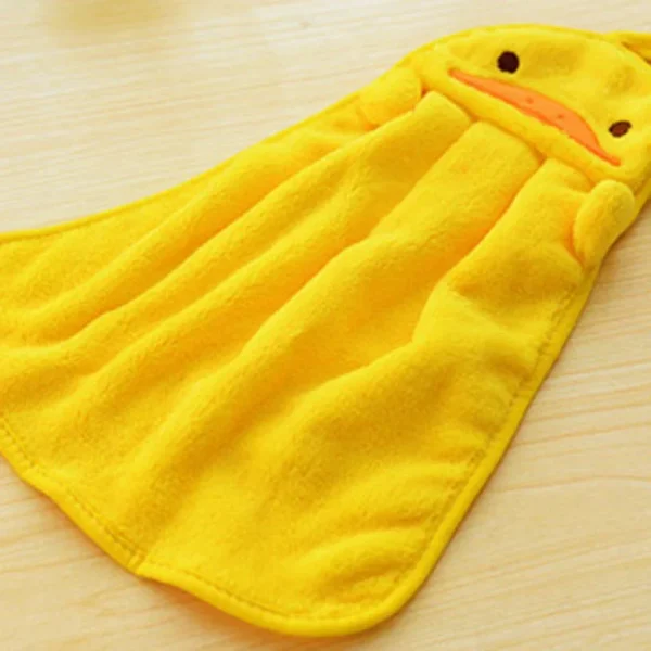 Lovely Cartoon Children Microfiber Hand Dry Towel for Kids Soft Plush Fabric Absorbent Hang Towel Kitchen Bathroom Bath Wipe 3