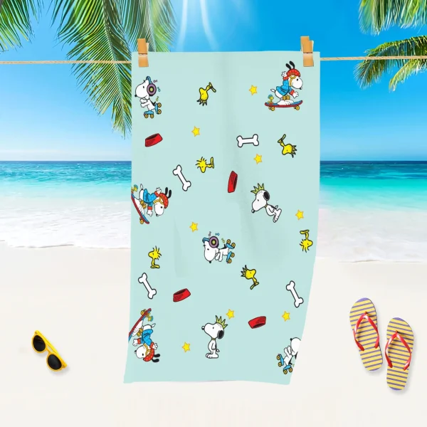 Snoopy Cotton 100% Beach Microfibre Towel Suitable For Children And Adults  Cartoon Travel Towels 3