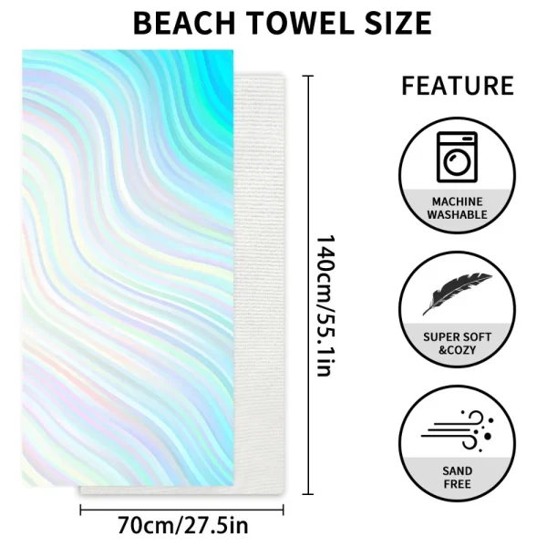 Microfiber Quick Drying Towels Beach Towel Mat Sports Travel Shower Gym Sea Portable for Game Swimming Sand Free Luxury Sweat 4