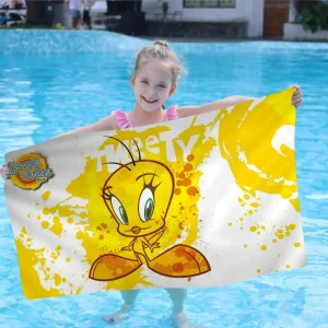 Looney Tunes T-Tweety Bird Beach Towel For Kids Personalized Bath Towel Pool Towel Vacation Gift Picnic Towel Party Gift 1