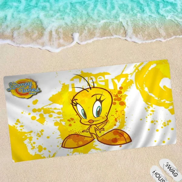 Looney Tunes T-Tweety Bird Beach Towel For Kids Personalized Bath Towel Pool Towel Vacation Gift Picnic Towel Party Gift 6