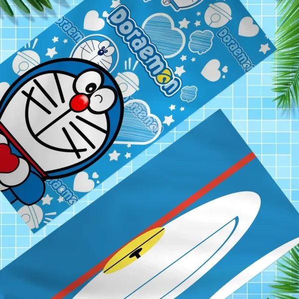 Cartoon Cute D-Doraemon Cat Big Microfiber Beach Towels Quick Dry Towel Sand Beach Towels Pool Towel For Travel Swim Pool Yoga 1