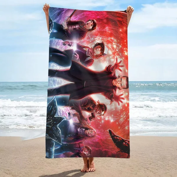 S-Stranger-Things-s Towel  Microfiber beach towels absorb water, dry quickly, and are easy and comfortable for yoga swimming 6