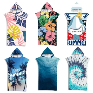 Surf Poncho Beach Towels For Adults Quick Dry Hooded Cloak Women Large Bath Towels Sand Free Bathrobe For Summer Swimming Surf 1