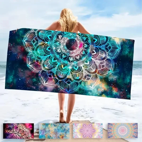 1 set of tropical floral beach towels, 90 * 180cm enlarged size, soft and suitable for husbands 4