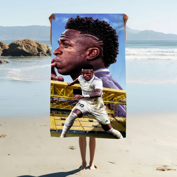 Football Star V-Vinicius-Jrs Towel Soft Pool Gift For Travel Gym Shower Camping Quick Dry Sports Large Beach Towel 2