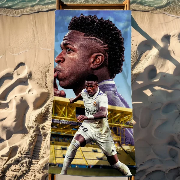 Football Star V-Vinicius-Jrs Towel Soft Pool Gift For Travel Gym Shower Camping Quick Dry Sports Large Beach Towel 4