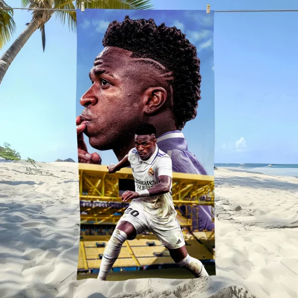 Football Star V-Vinicius-Jrs Towel Soft Pool Gift For Travel Gym Shower Camping Quick Dry Sports Large Beach Towel 5