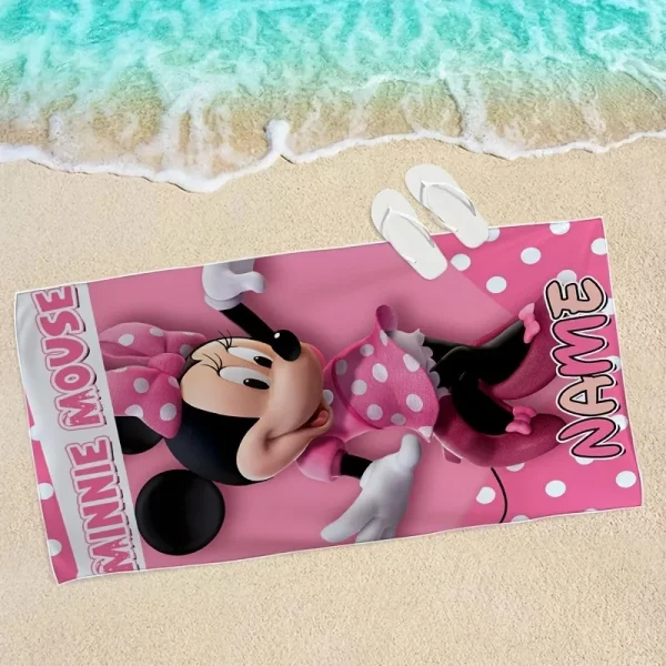 Personalized Minnie Mouse Beach Towel: Customize Your Name for Summer Fun! Suitable for beach towels, towels, bath towels 3