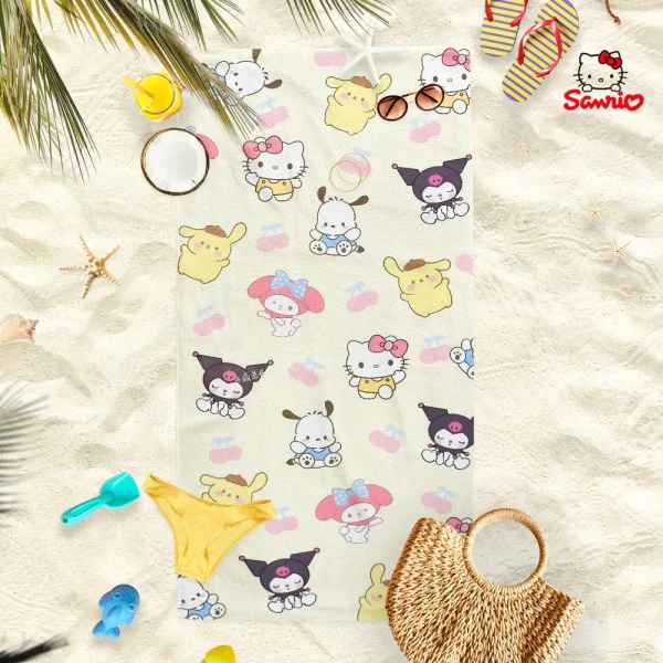 Kuromi and Friends Beach Towels - Splash into Fun! Suitable for towels, bath towels, beach towels 3