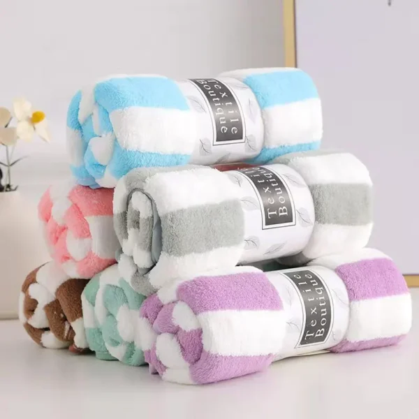 35x75cm Stripes Absorbent Quick Drying Bath Towel Sets Soft Adults Face Hand Towels Bathroom Microfiber Swim Bath Towels 2