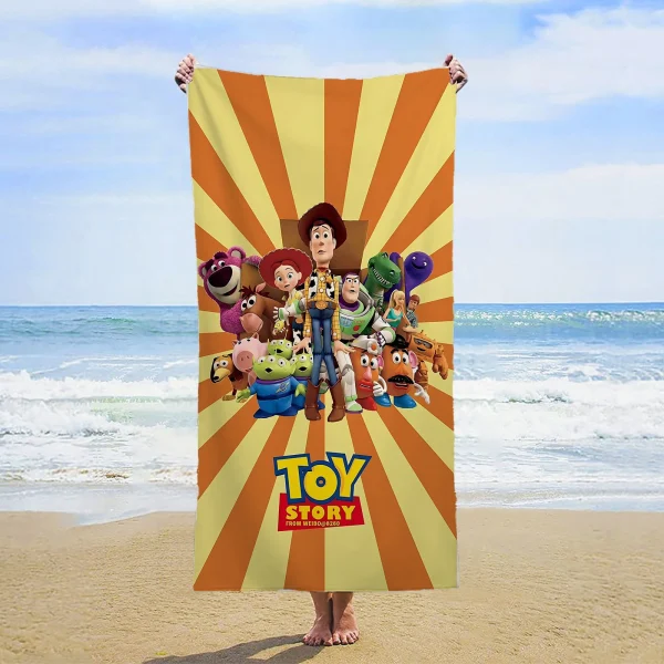 Toy Story Beach Towels Large Travel Towel Serviette Microfibre Customized Bath Microfiber Quick Drying Bathroom Gym Shower Hair 1