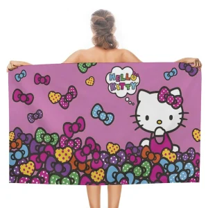 Hello Kitty Sea Beach Towel Quick Drying Towels Bathroom Customized Serviette Microfibre Large Bath Microfiber Gym Shower Hair 1