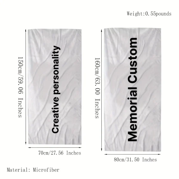 1pc Personalized Gift Soft Comfortable Sand-proof Beach Towel Sweat Absorbent & Quick Drying - Perfect Beach Travel Swimming 3