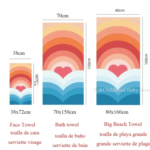 Customized Name Stitch printed Multifunctional Beach Towel Bath Towel Does Not Shed Hair and Quickly Dries to Absorb Water 4