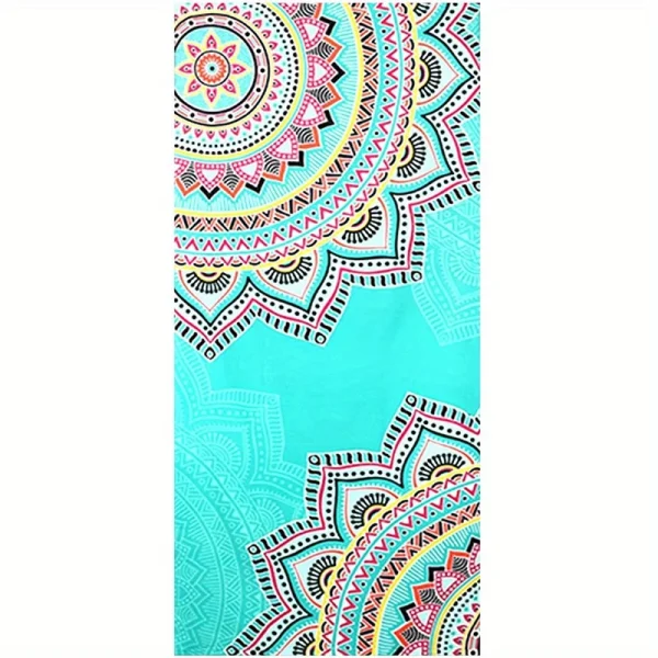Beach towel ethnic mandala pattern sun protection windproof suitable for swimming pool camping travel blanket 2