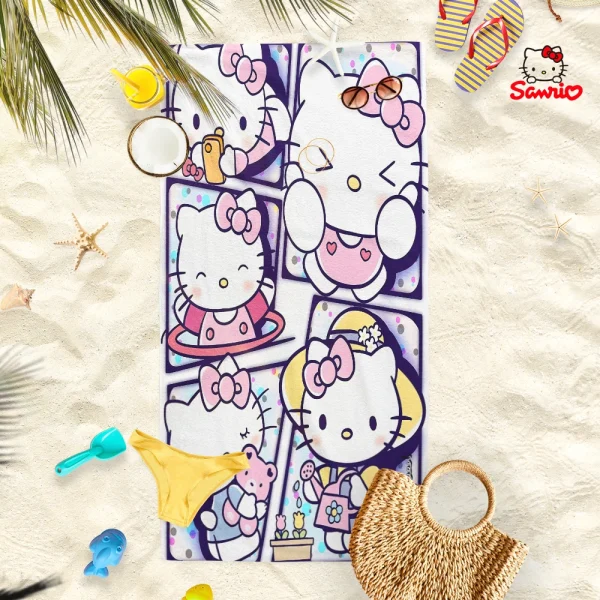 Sanrio Characters Beach Towels: Fun and Cute for Summer! Suitable for towels, bath towels, beach towels 2