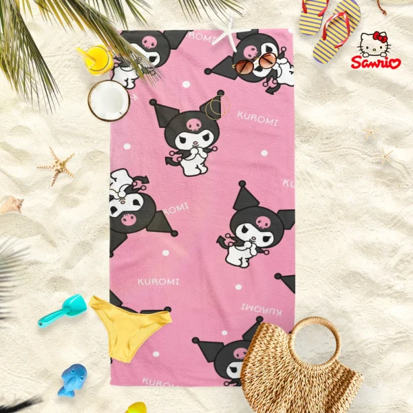 Sanrio Characters Beach Towels: Fun and Cute for Summer! Suitable for towels, bath towels, beach towels 4