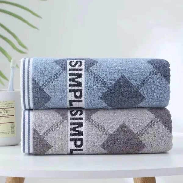 Adult bath towel, 40*100cm, 160g, large size, pure cotton, water-absorbent, no shedding, extra-long and thick, suitable for spor 2