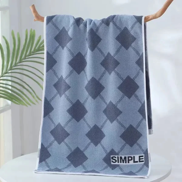 Adult bath towel, 40*100cm, 160g, large size, pure cotton, water-absorbent, no shedding, extra-long and thick, suitable for spor 3