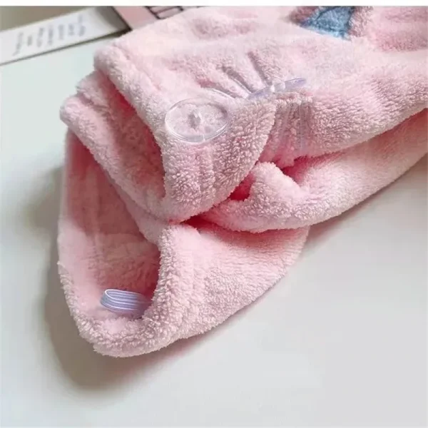 Cute Cat Hair Cap Microfiber Hair Towel Long Hair Quick Dry Hat Bath Towel Strong Water Absorbent Women Wrap Wiping Hair Towel 6