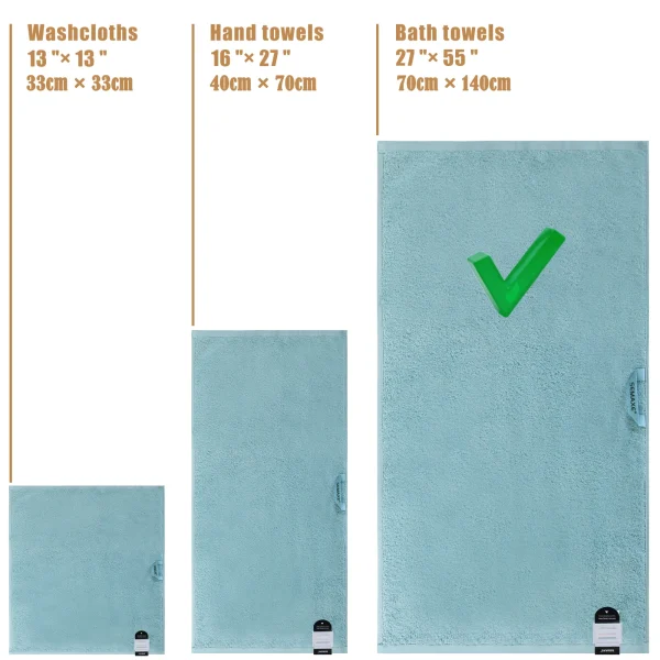 SEMAXE 4 Pcs Heavyweight Bath Towels Set [550GSM 100% Cotton] Ultra Soft for Home Spa Essentials Quick Dry Double Stitched Edges 6