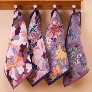 Bohemian Polyester Blend Face Washing Towels No-Fluff, for Home Thanksgiving Decor, Home Towels | Floral Towels Bathroom 1
