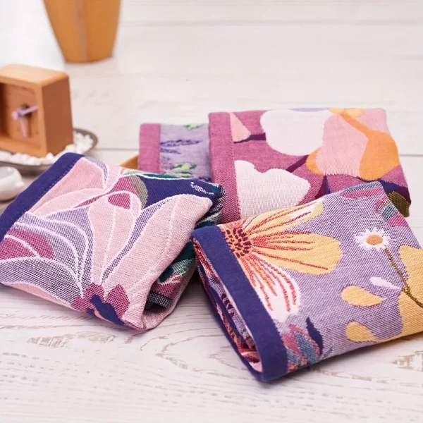 Bohemian Polyester Blend Face Washing Towels No-Fluff, for Home Thanksgiving Decor, Home Towels | Floral Towels Bathroom 5