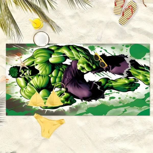 The Hulk Beach Towel: Unleash Your Inner Superhero at the Beach! Suitable for towels, bath towels, beach towels, gifts 3