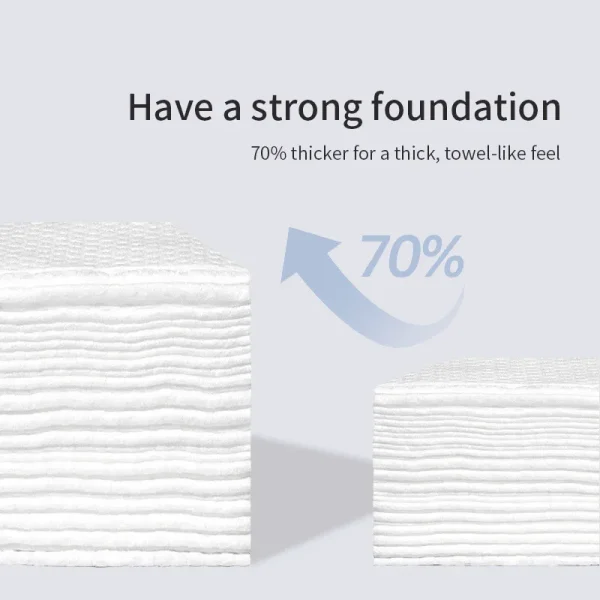 Natural Disposable Face Towel Travel Facial Cleansing Wet And Dry Makeup Remover Pearl Cotton Soft Makeup Nonwoven Towel 4