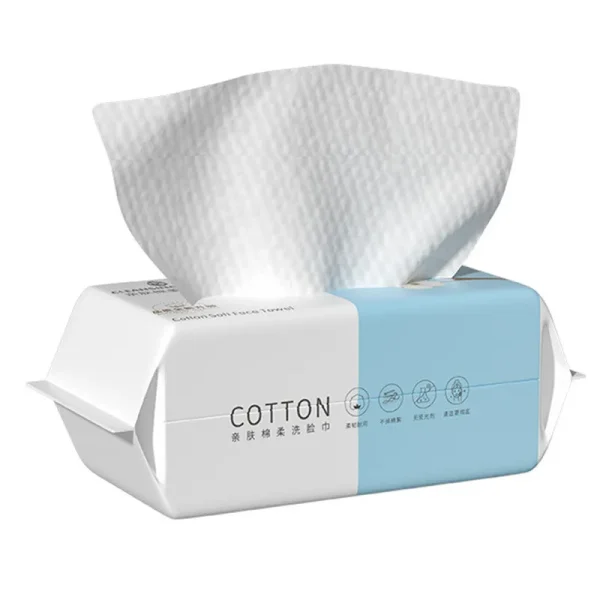 Natural Disposable Face Towel Travel Facial Cleansing Wet And Dry Makeup Remover Pearl Cotton Soft Makeup Nonwoven Towel 6