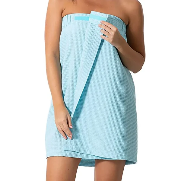 Ladies Bath Towel Women’s Waffle-Spa Body Wrap with Adjustable Closure Home Textile Towel Women Robes Bath Wearable Towels 3