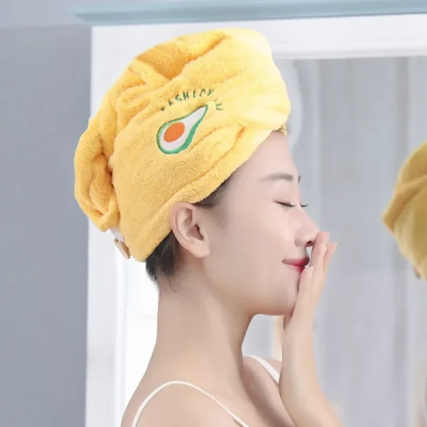 Women Girl's Magic Microfiber Shower Cap Towel Bath Hats for Women Dry Hair Cap Quick Drying Soft for Lady Turban Head 5