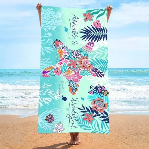 Men Women's Beach Towel Quick-drying Microfiber Beach Towel Large Size Camping Pool Picnic Sunbath for The Beach Mat Accessories 5