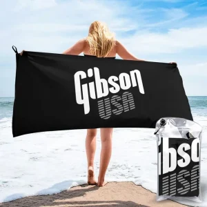 Gibson Usa Guitars Electric Bass Hard Rock Acoustic Quick dry Towel Surf Comfortable Sports Towel 1