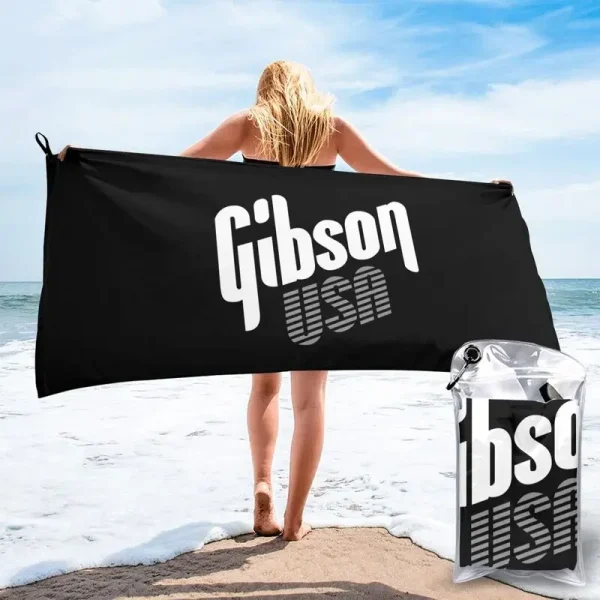 Gibson Usa Guitars Electric Bass Hard Rock Acoustic Quick dry Towel Surf Comfortable Sports Towel 1